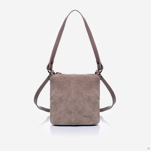 Зручна сумочка невеликого розміру від української торгової марки "LucheRino". Модель виготовлена з шкірзамінника та натурального замшу. Одне відділення з внутрішніми кишенями для мобільного телефону, дрібниць та один на застібці. Одна коротка та довга ручки, які повністю знімаються.